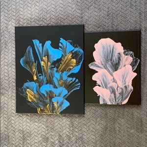 Hand painted abstract flowers